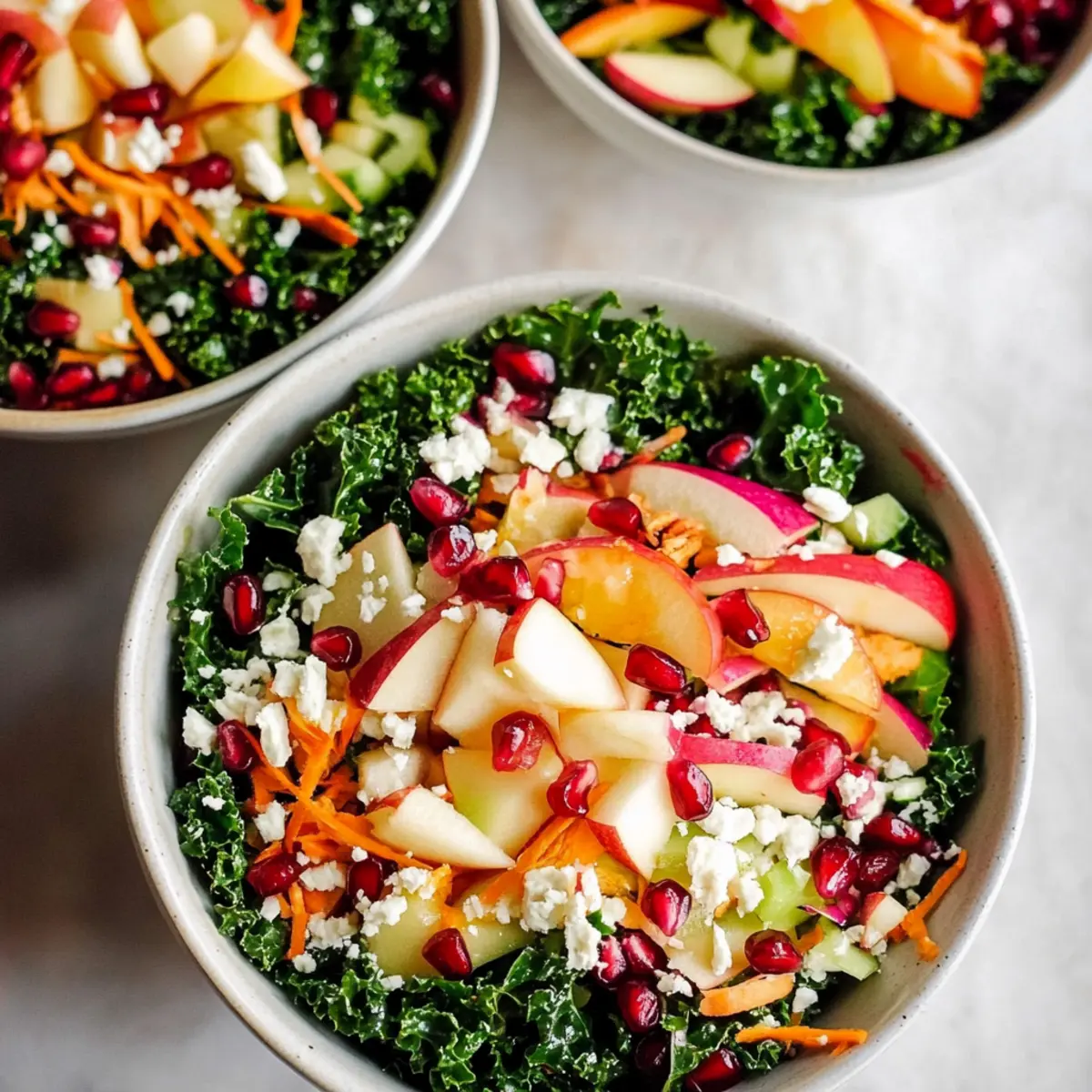 Winter Kale Salad with Apples and Pomegranate Recipe