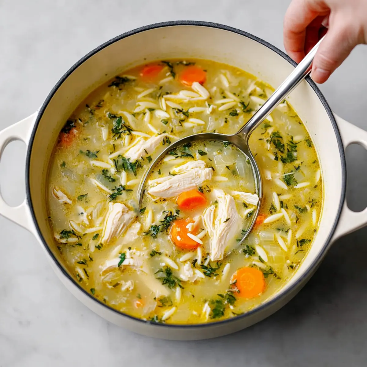 Lemon Chicken Orzo Soup Recipe