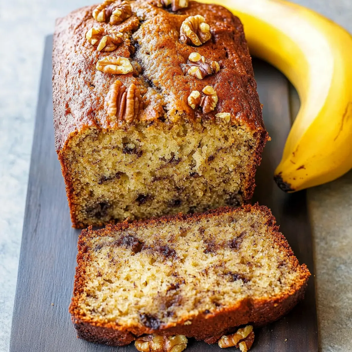 Best Moist Banana Bread with Walnuts Recipe