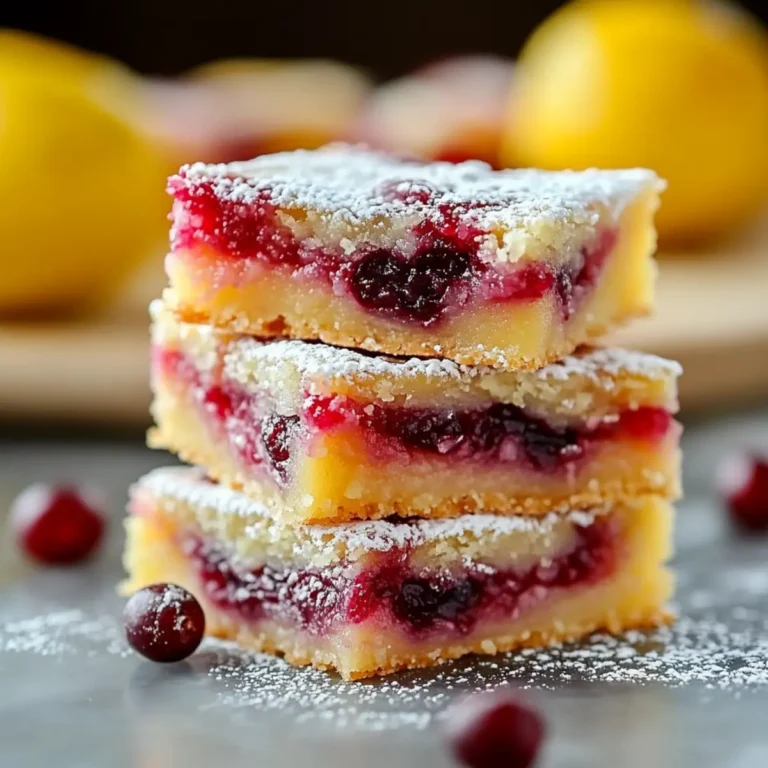 Cranberry Lemon Bars Recipe