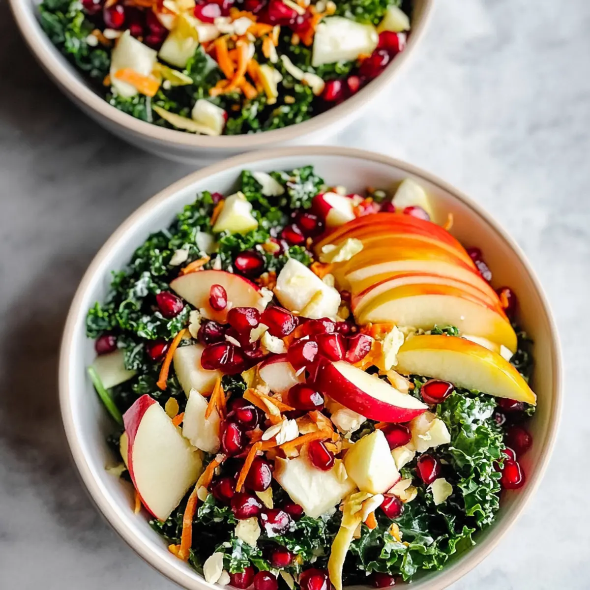 Winter Kale Salad with Apples and Pomegranate Recipe