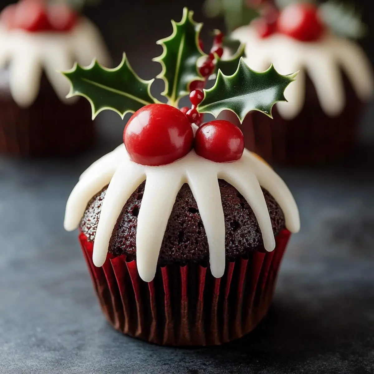Festive Christmas Pudding Cupcake Recipe