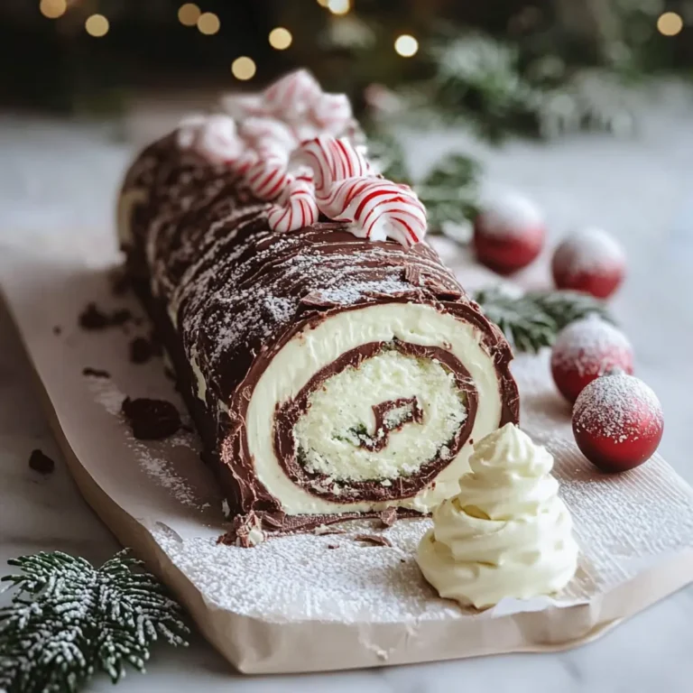 White Chocolate Peppermint Yule Log Recipe