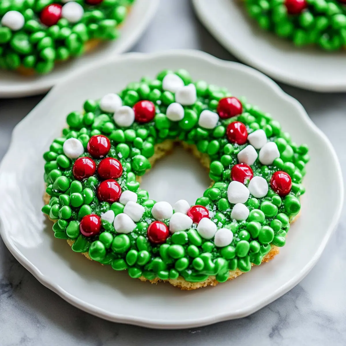 Festive Green Marshmallow Wreath Cookies Recipe