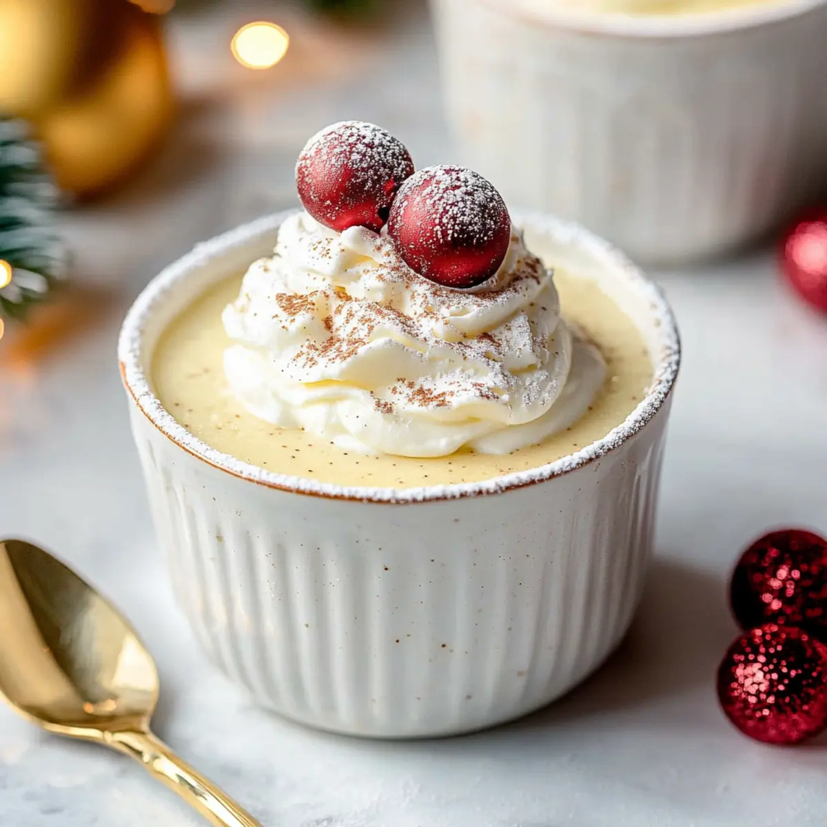 Eggnog Pudding Recipe with Whipped Cream Recipe