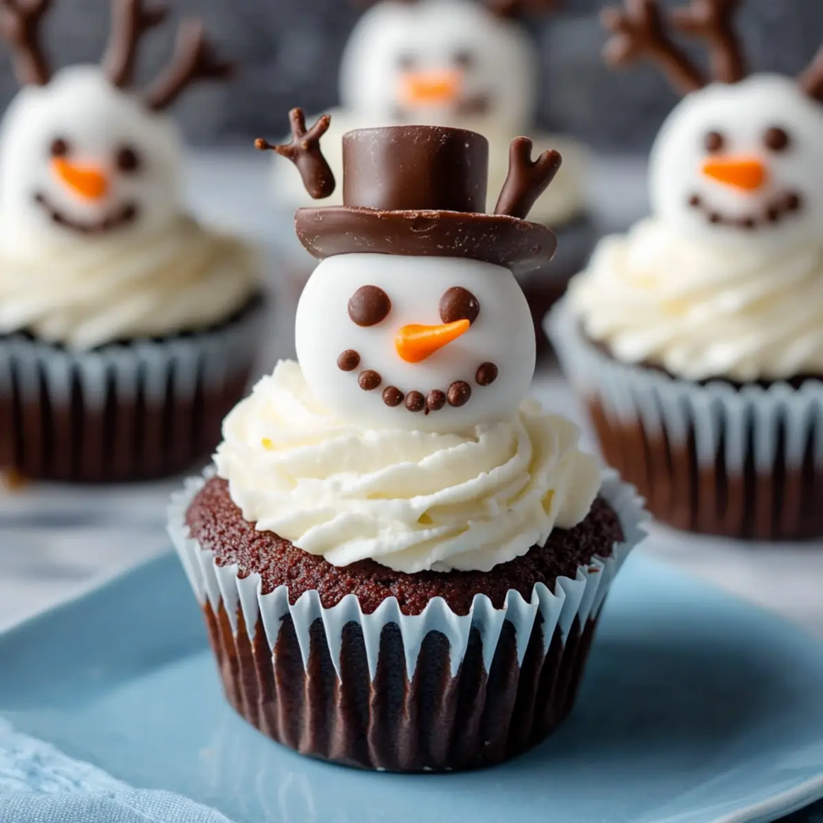 Chocolate Snowman Cupcakes Recipe