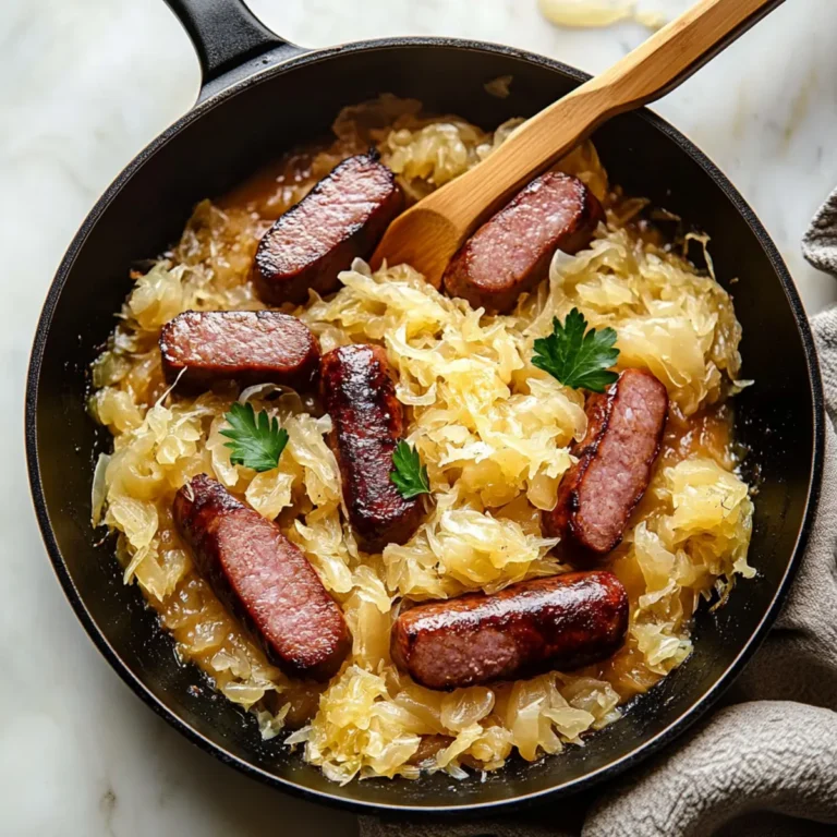 Kielbasa and Sauerkraut Skillet Recipe