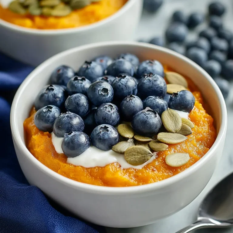 Sweet Potato Breakfast Bowl with Blueberries Recipe