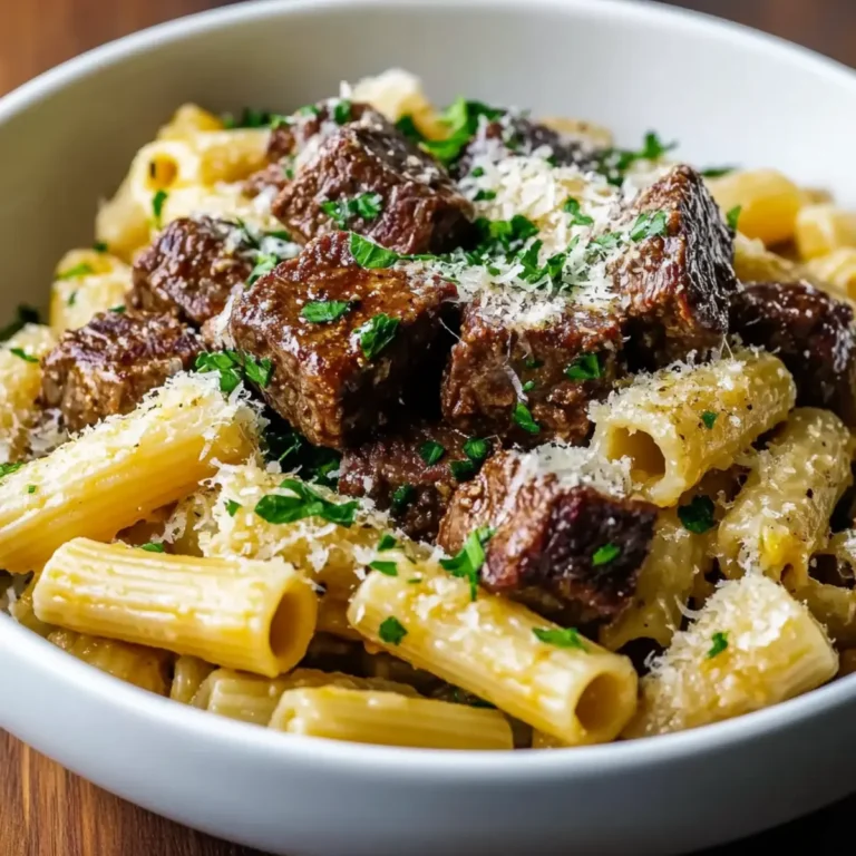 Cajun Steak Tips with Cheesy Rigatoni Recipe