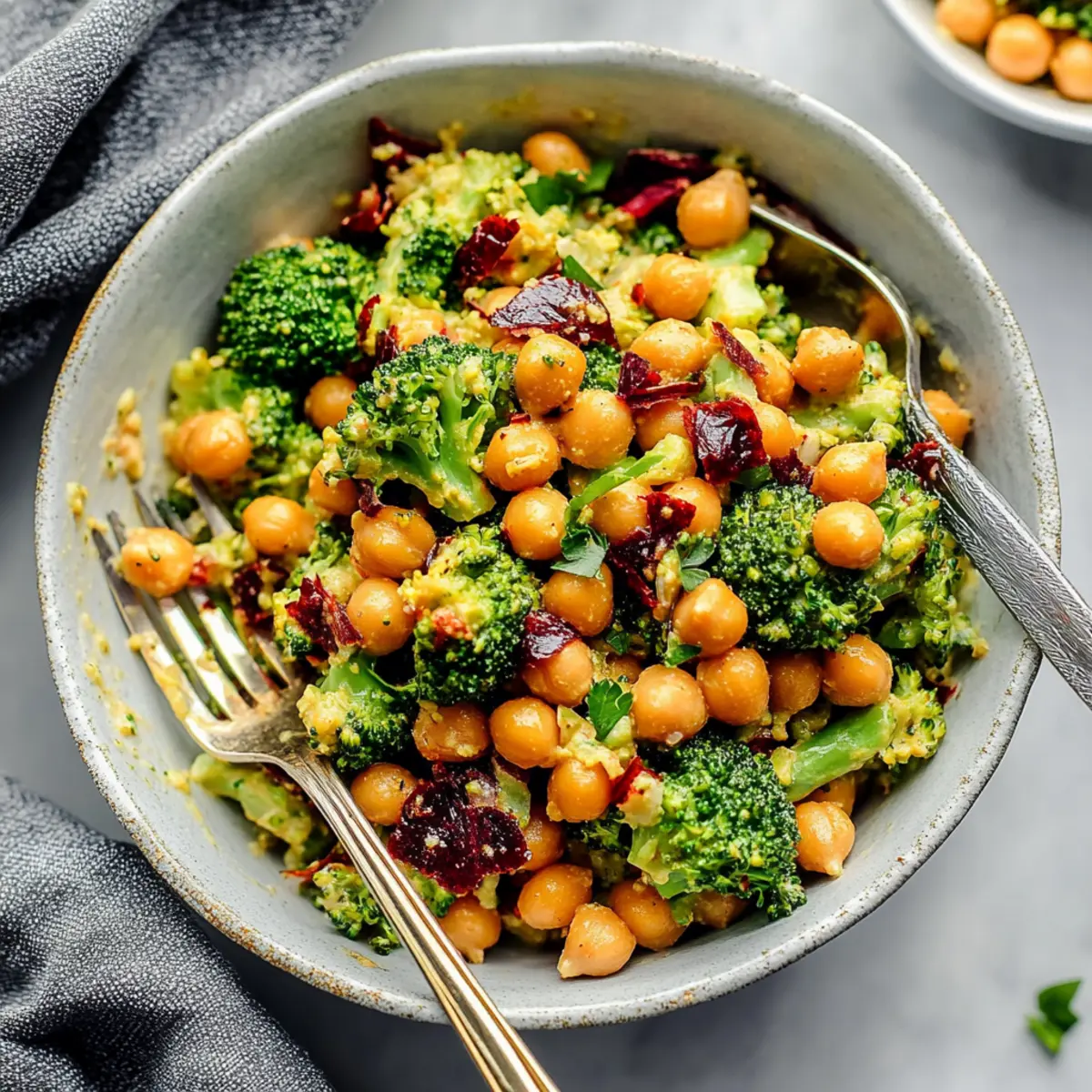 Vegan Curry Broccoli Chickpea Salad Recipe