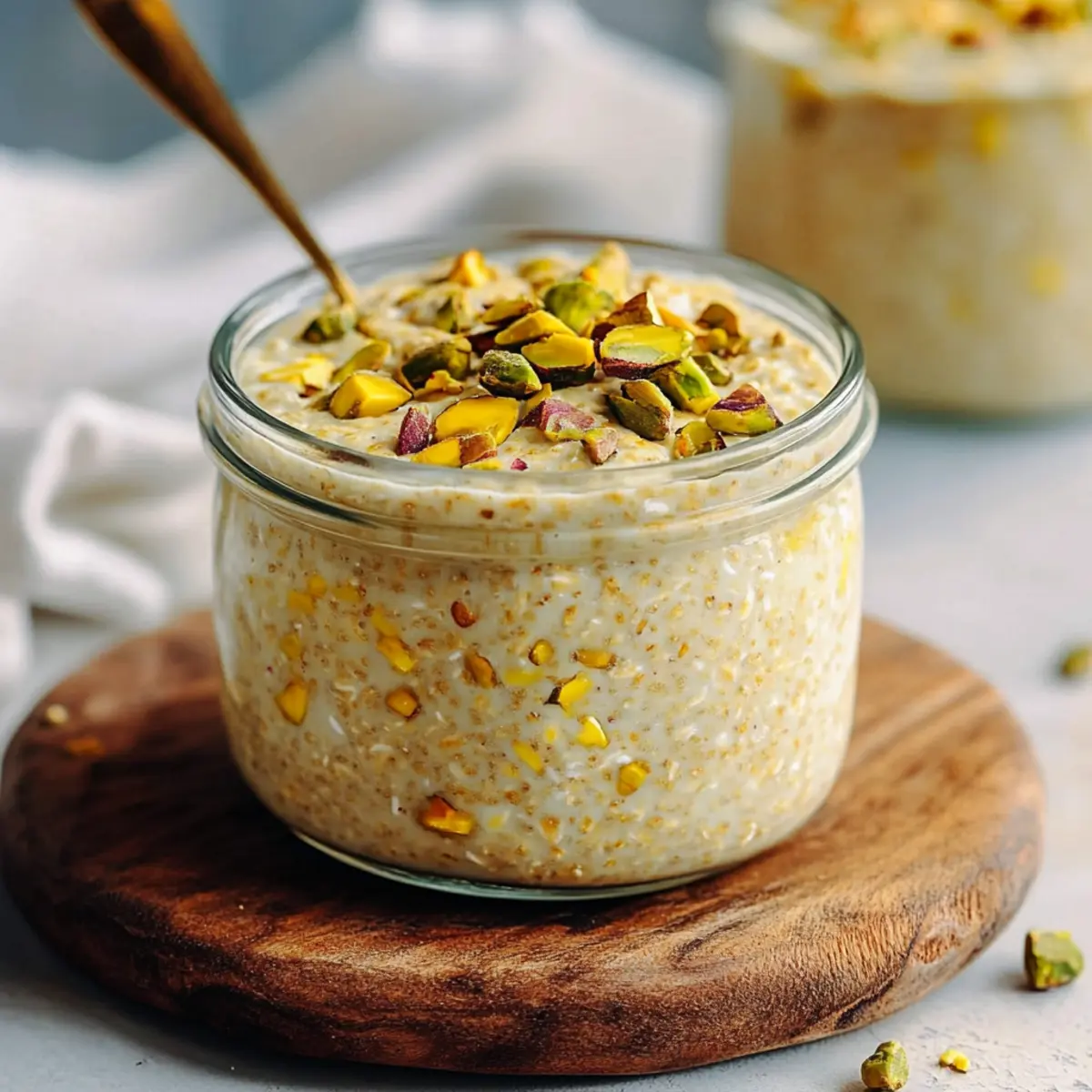 Indian Overnight Oats with Pistachios Recipe