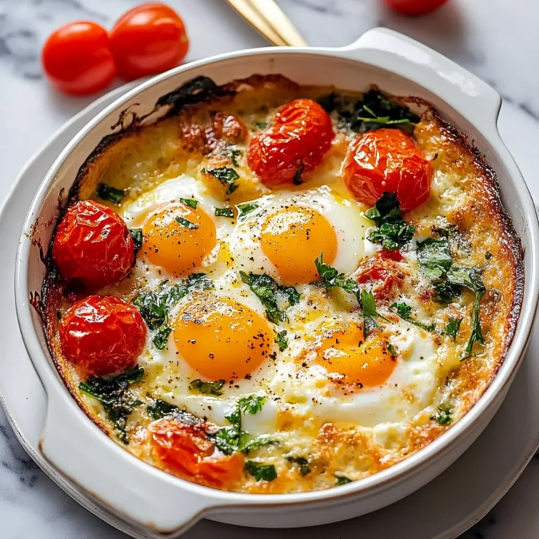 Baked Feta Eggs with Tomatoes Recipe