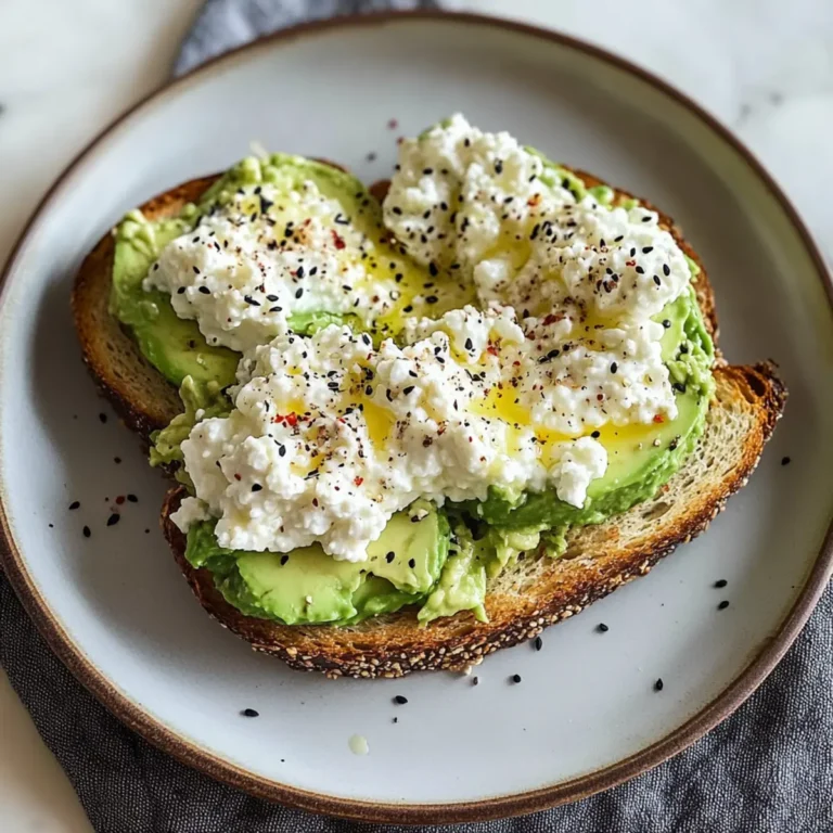 Creamy Cottage Cheese Avocado Toast Recipe