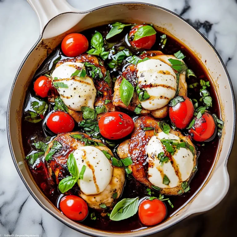 Balsamic Glazed Caprese Chicken Recipe