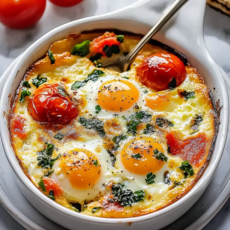 Baked Feta Eggs with Tomatoes Recipe
