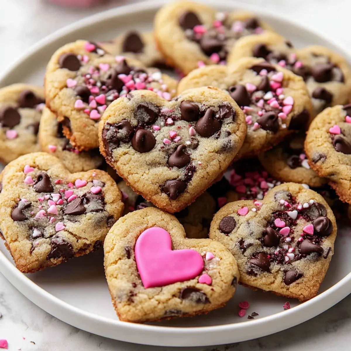 Heart-Shaped Chocolate Chip Cookies Recipe