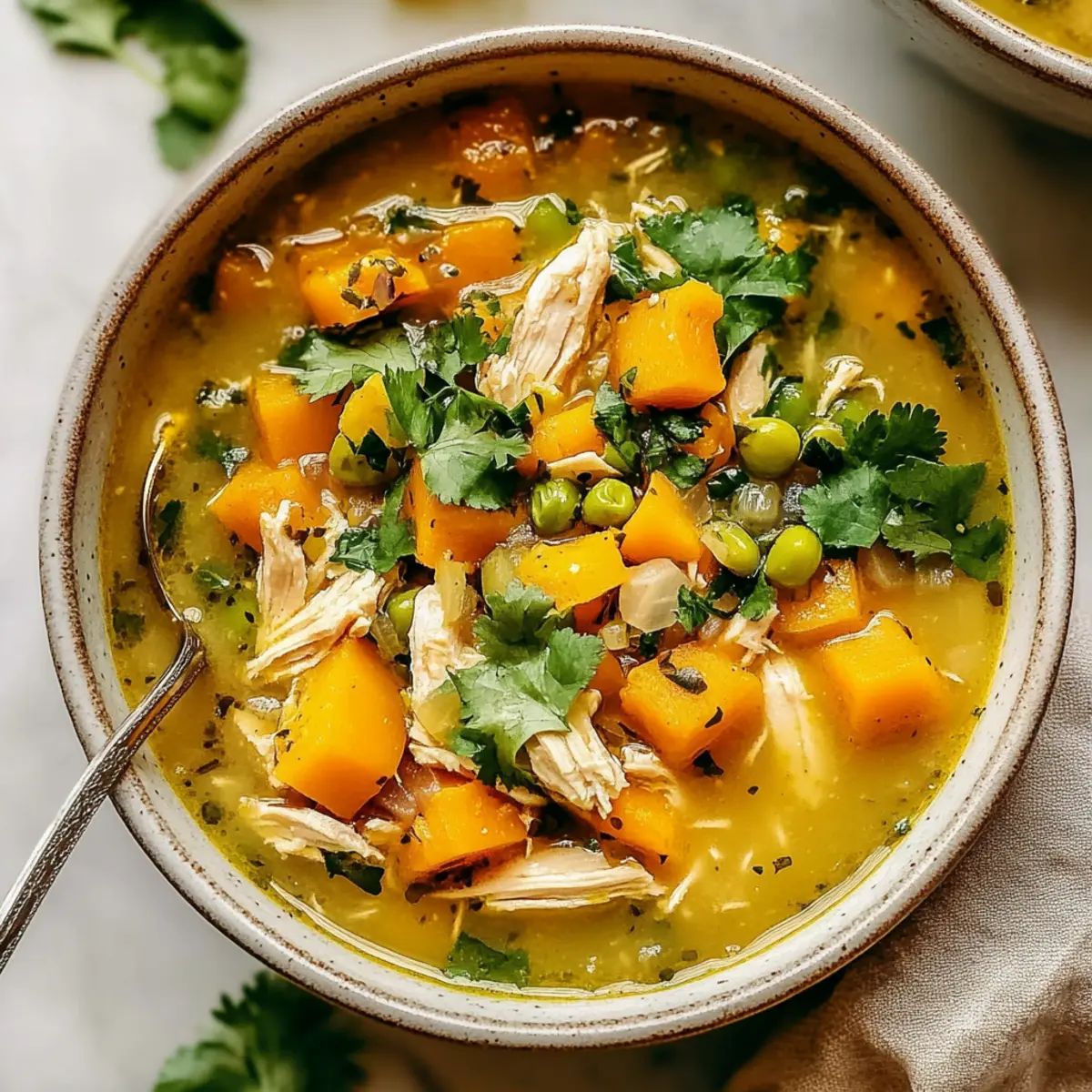 Butternut Squash Green Chile Chicken Soup Recipe