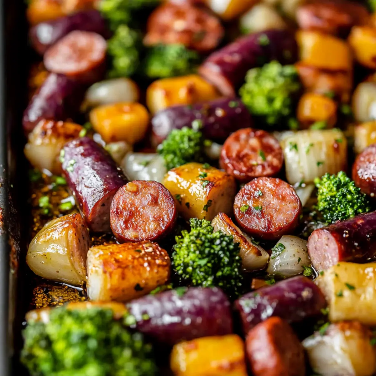 Honey Garlic Kielbasa Sheet Pan Recipe