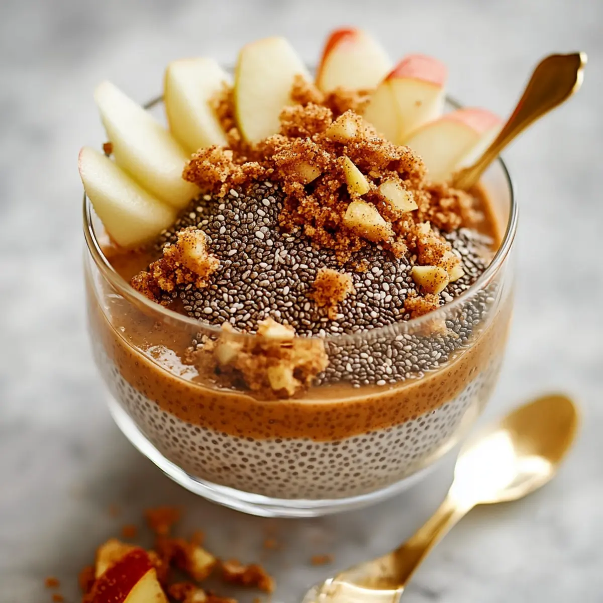 Apple Cinnamon Chia Pudding with Fruit Crumble Recipe
