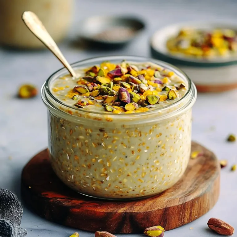Indian Overnight Oats with Pistachios Recipe