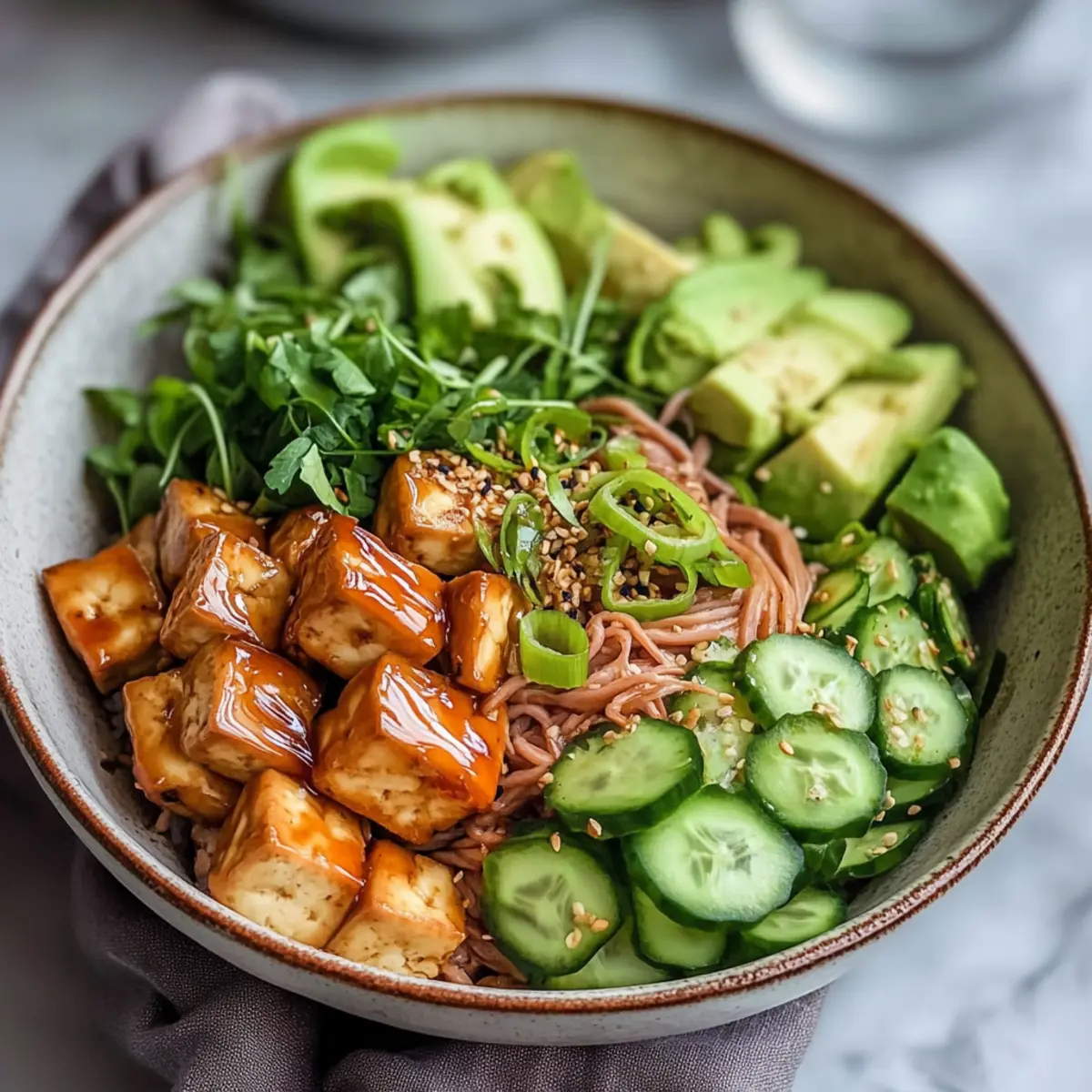 Sticky Glazed Tofu Bowls with Yum Yum Sauce Recipe