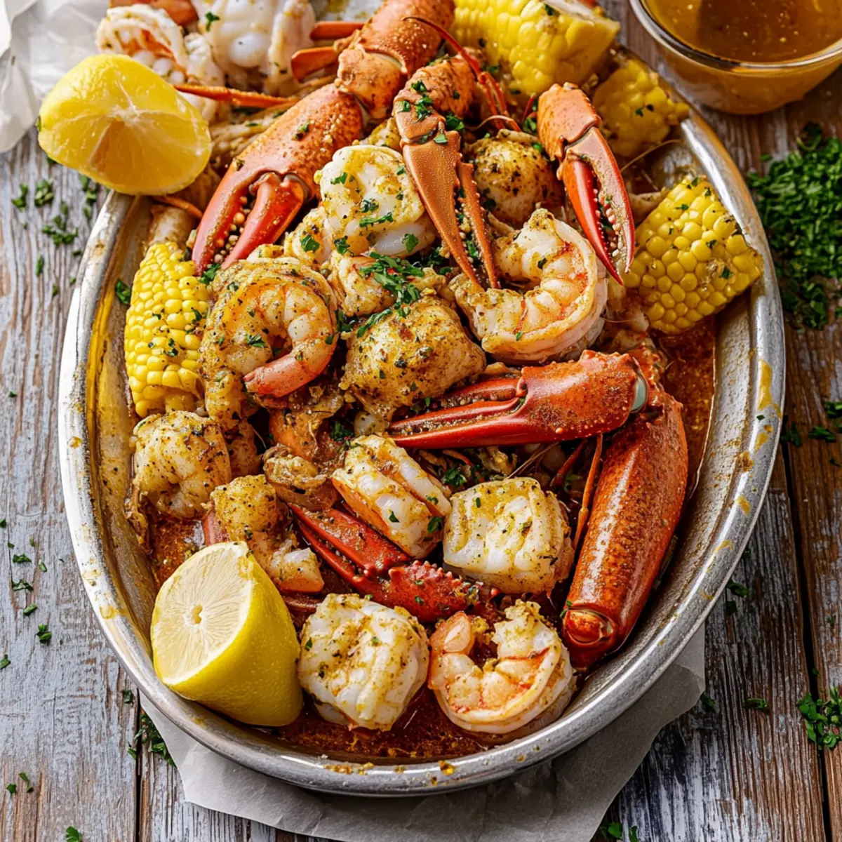 Cajun Seafood Boil with Garlic Butter Recipe