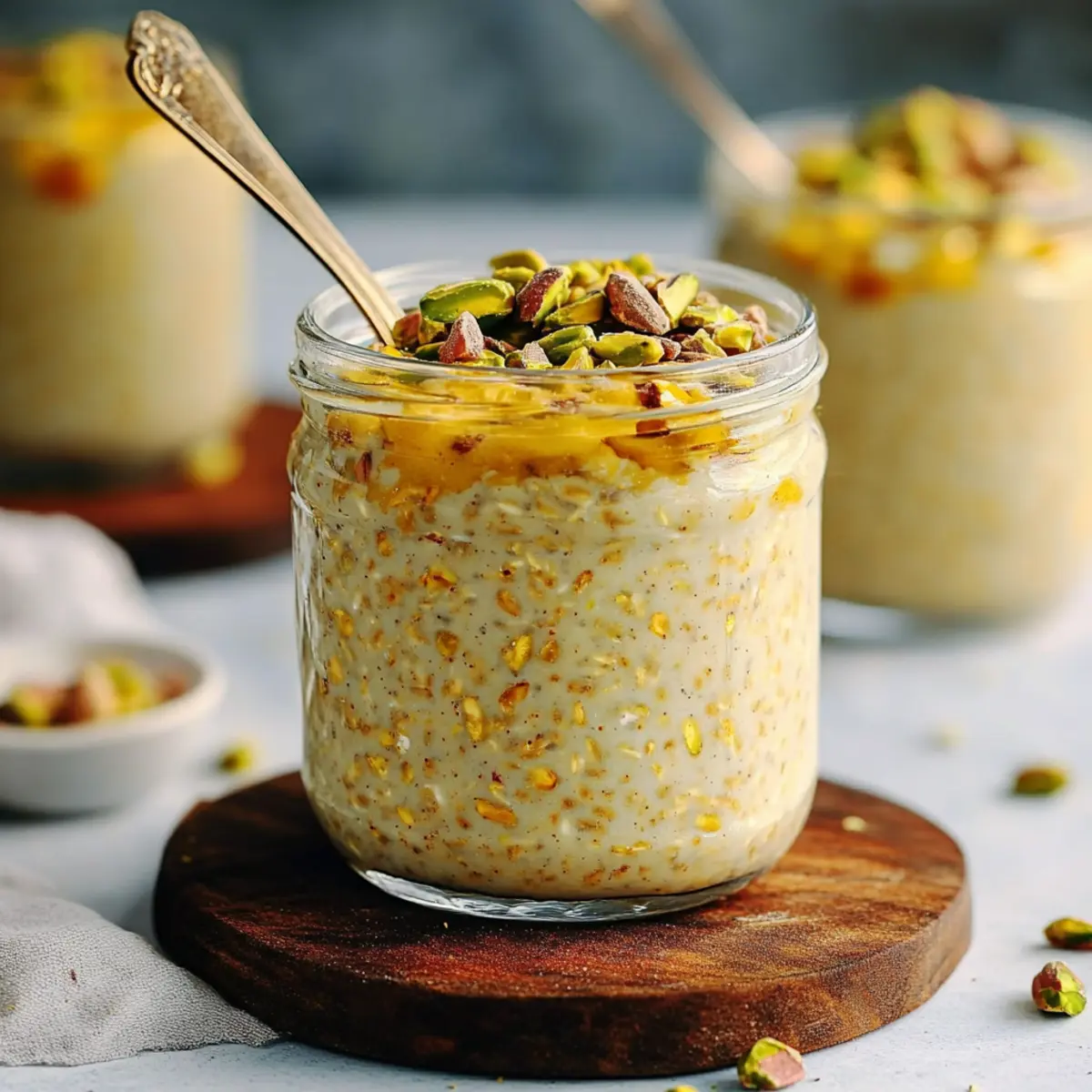 Indian Overnight Oats with Pistachios Recipe