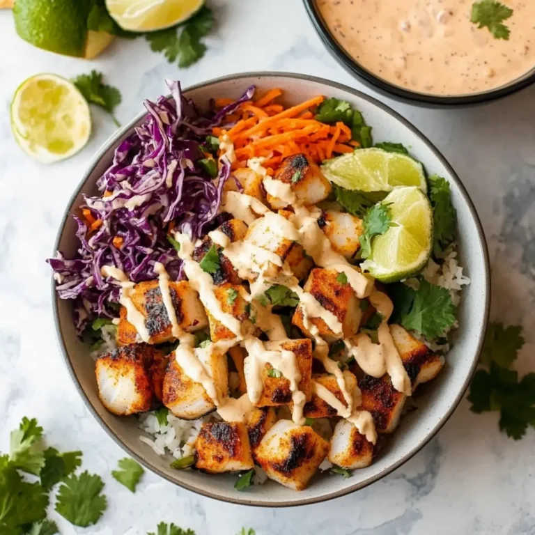 Fish Taco Bowl with Spicy Mayo Recipe