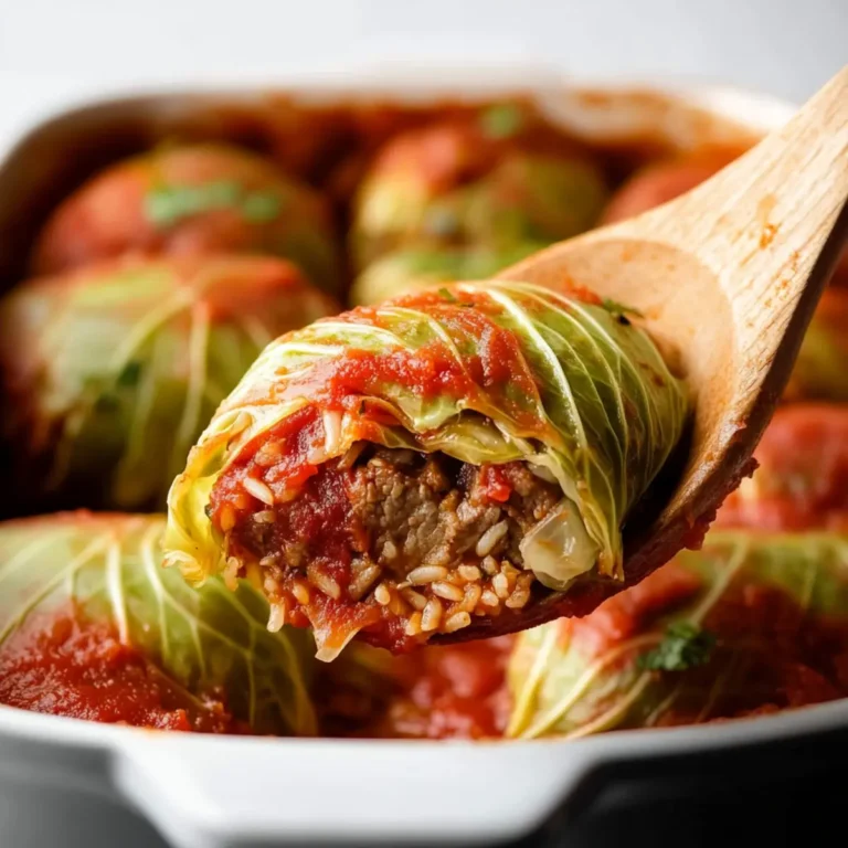 Easy Baked Cabbage Rolls with Beef and Rice Recipe