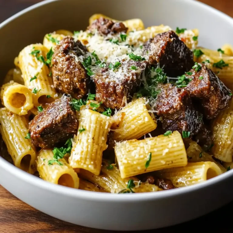 Cajun Steak Tips with Cheesy Rigatoni Recipe