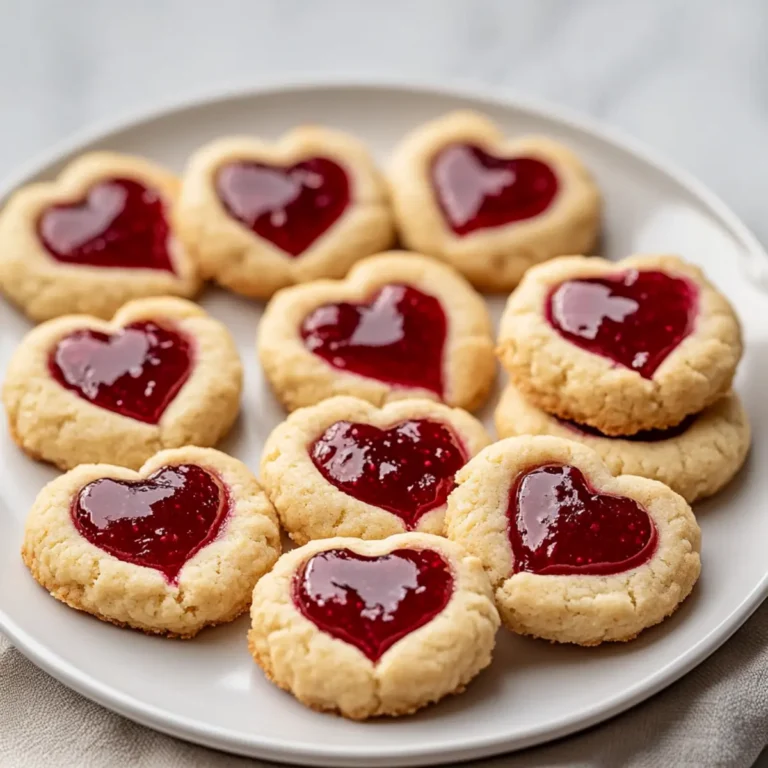 Thumbprint Heart Cookies with Jam Filling Recipe