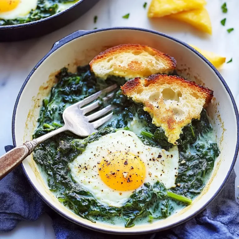 Creamy Spinach Egg Skillet Recipe