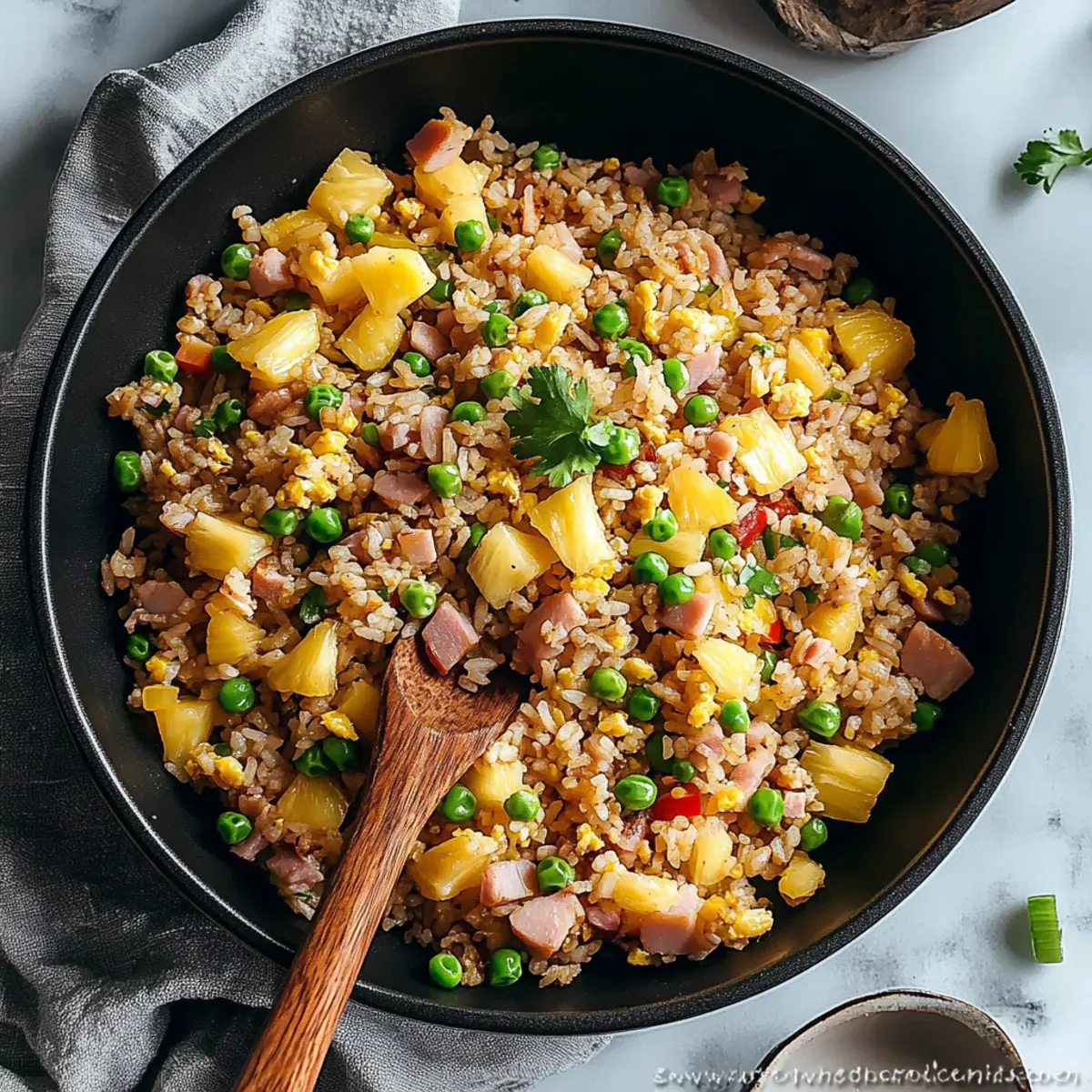 Leftover Ham Pineapple Fried Rice Recipe