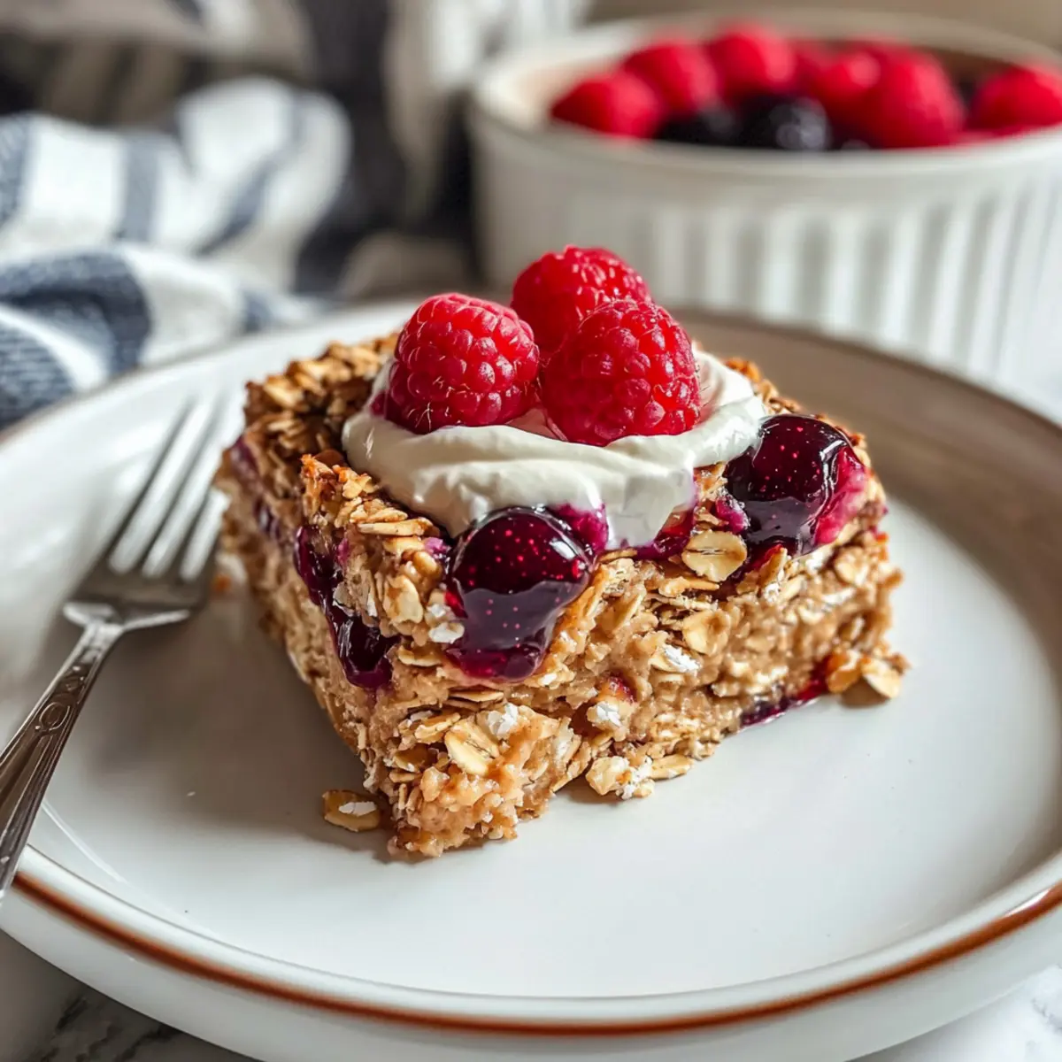 Peanut Butter and Jelly Baked Oatmeal Recipe