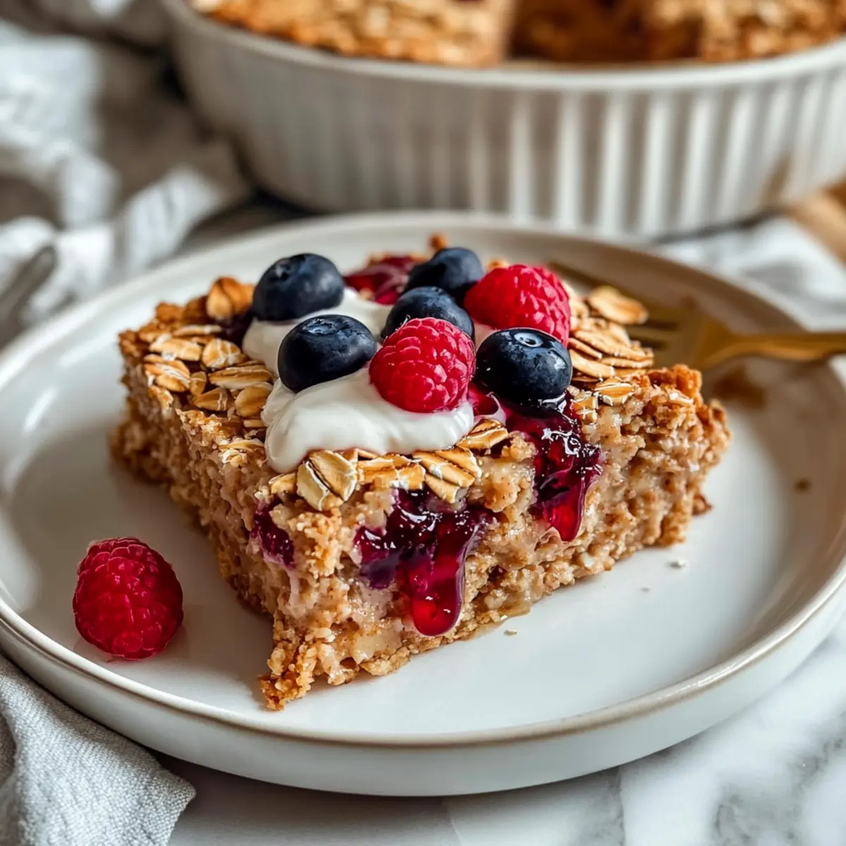 Peanut Butter and Jelly Baked Oatmeal Recipe