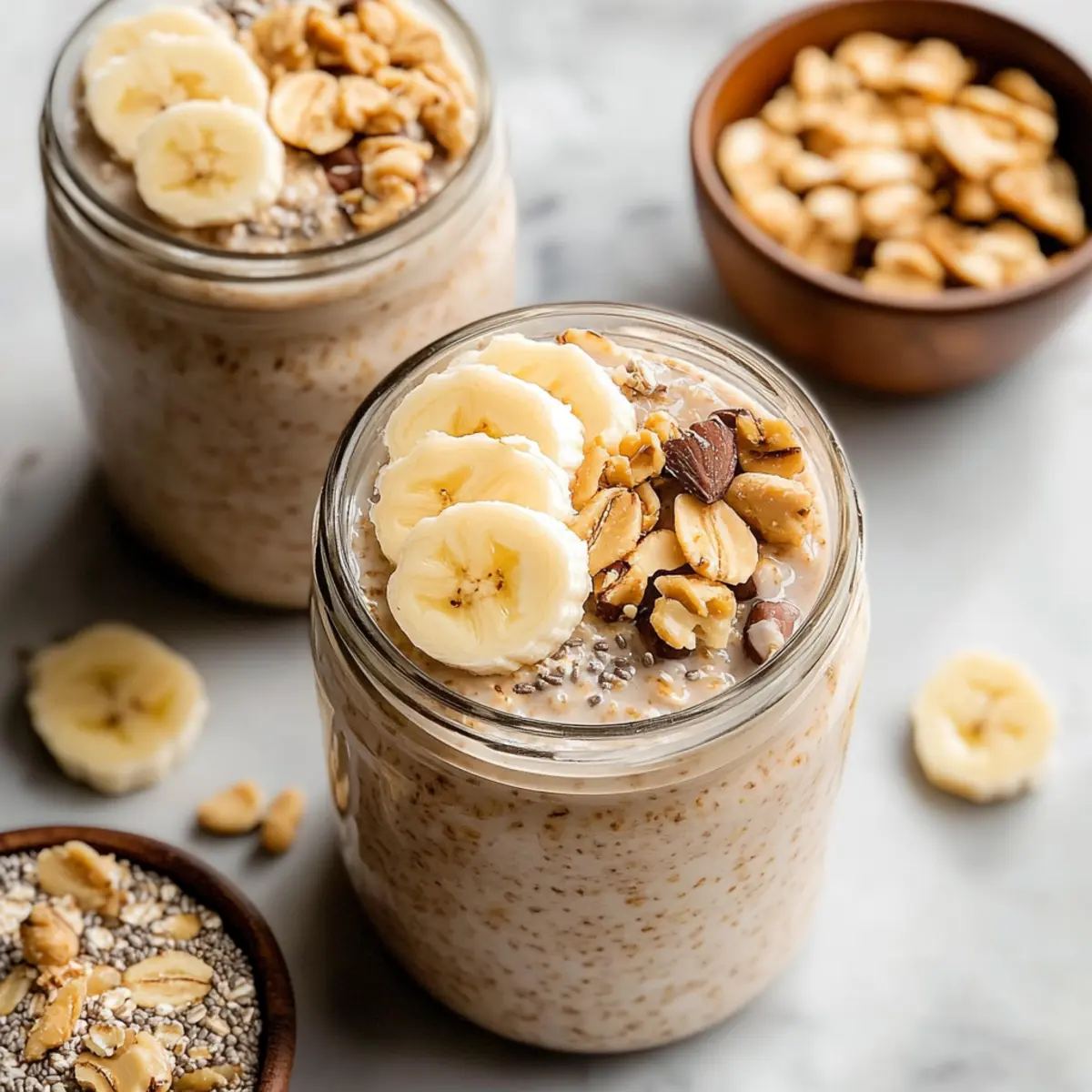 Healthy Peanut Butter Banana Overnight Oats Recipe