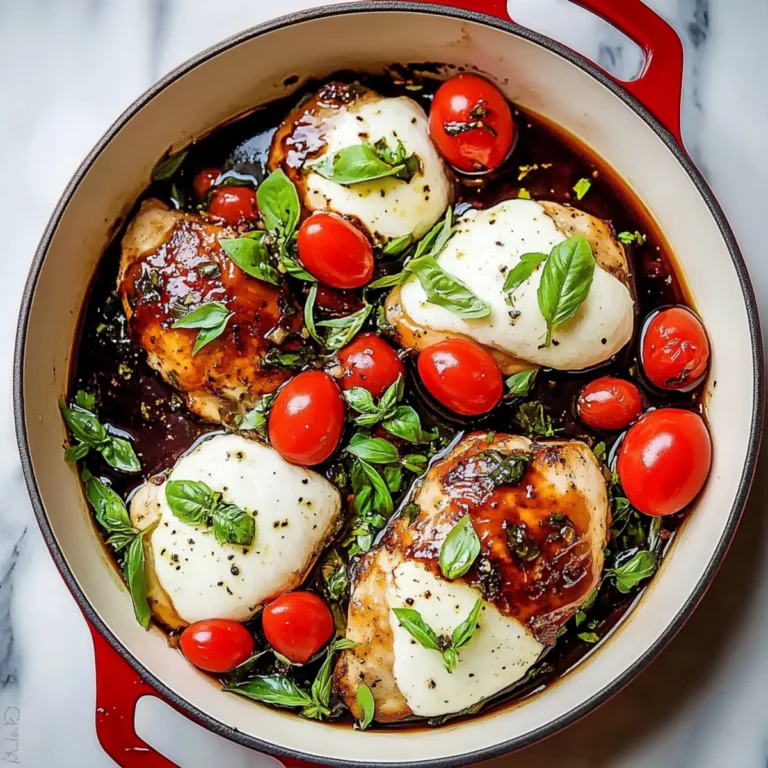 Balsamic Glazed Caprese Chicken Recipe