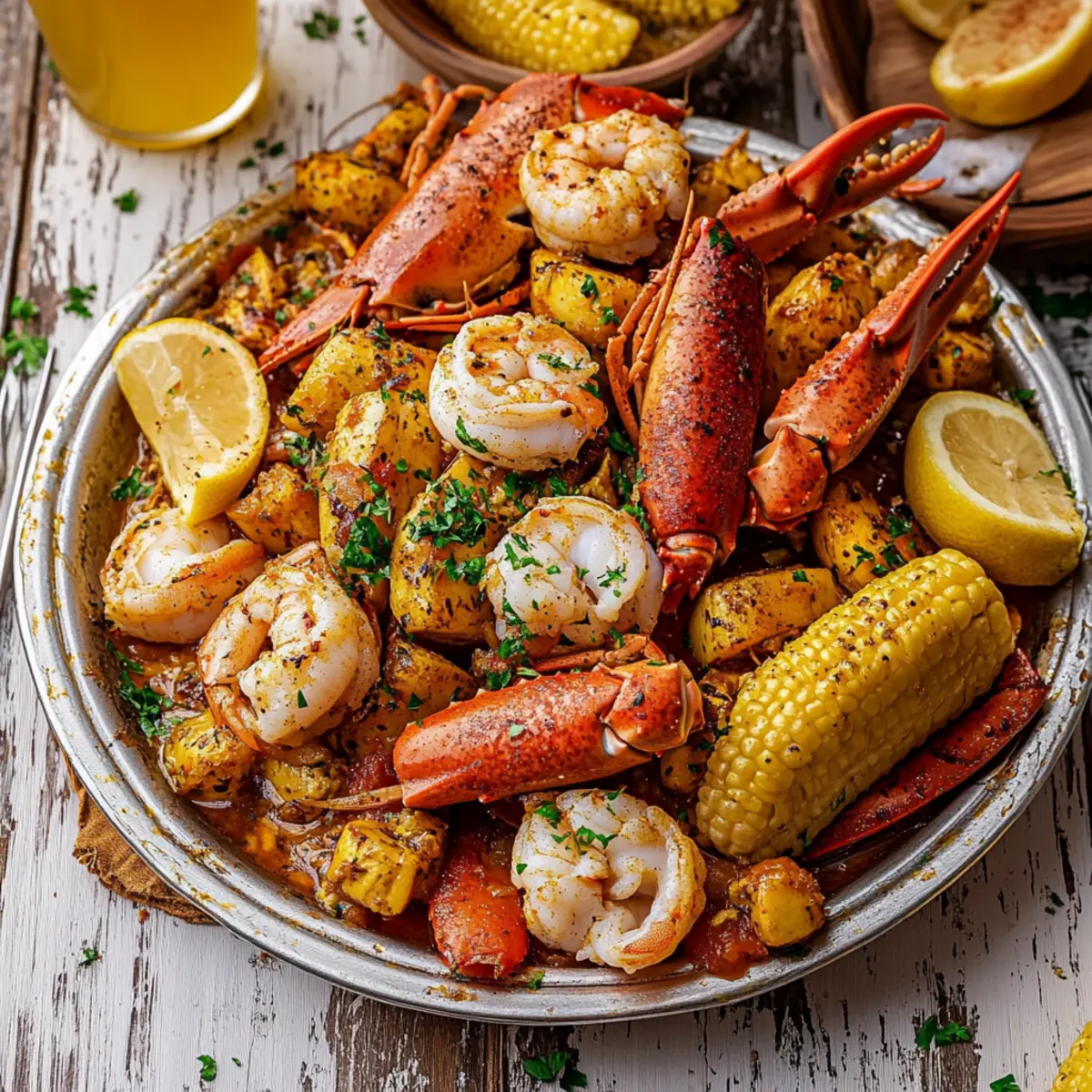 Cajun Seafood Boil with Garlic Butter Recipe