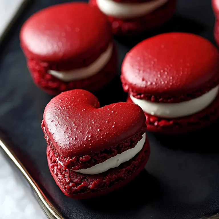 Red Velvet Macarons with Mascarpone Frosting Recipe