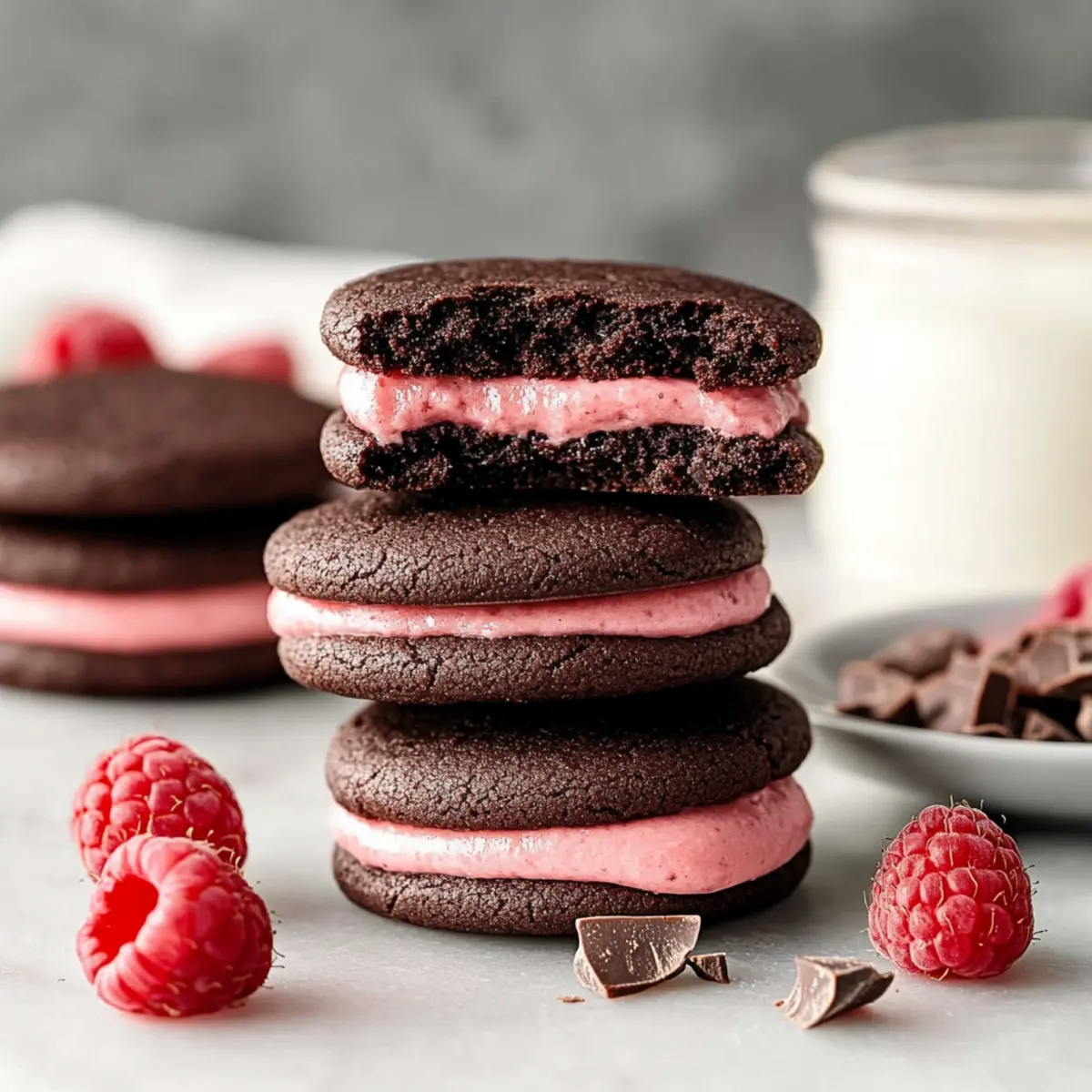Chocolate Raspberry Sandwich Cookies Recipe