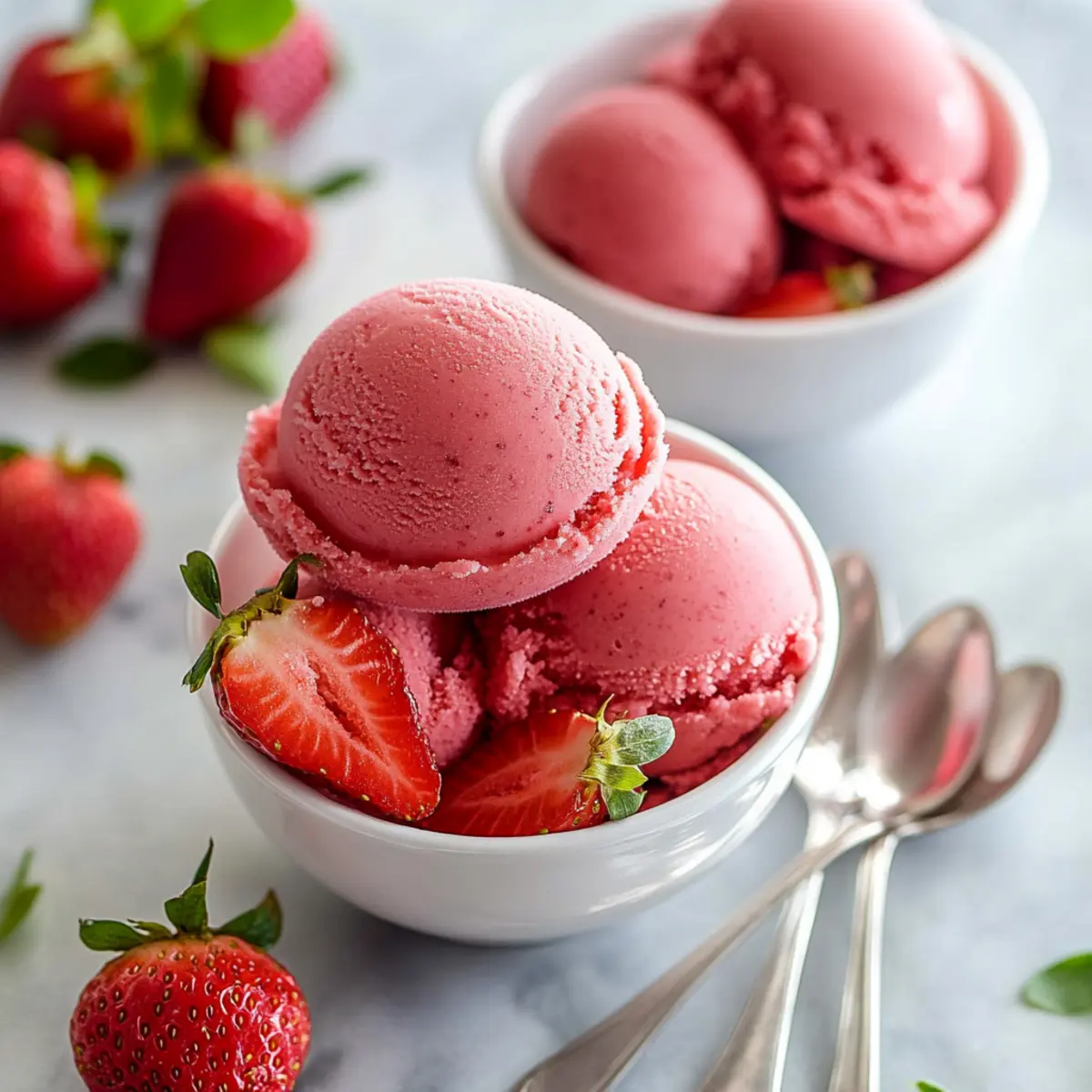 Easy Strawberry Sorbet Recipe