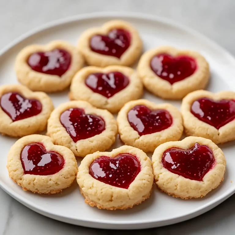 Thumbprint Heart Cookies with Jam Filling Recipe