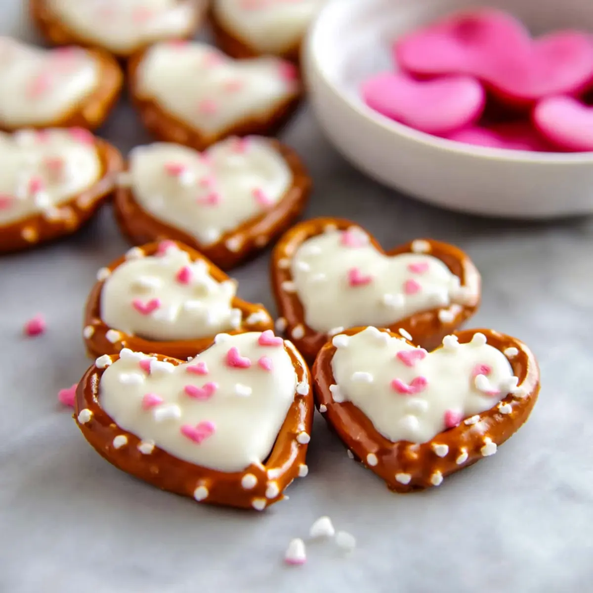 White Chocolate Pretzel Hearts Recipe