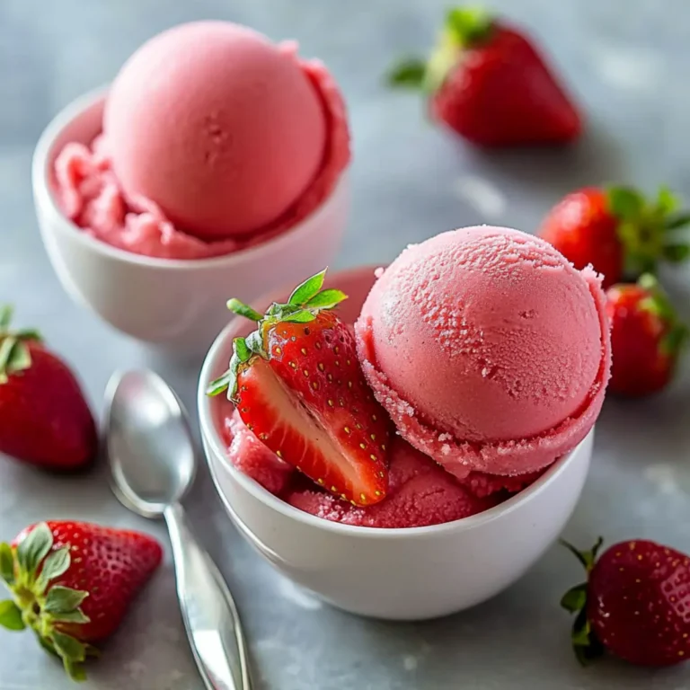 Easy Strawberry Sorbet Recipe