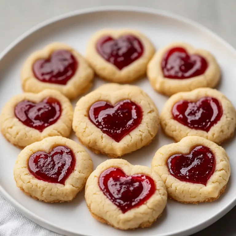 Thumbprint Heart Cookies with Jam Filling Recipe