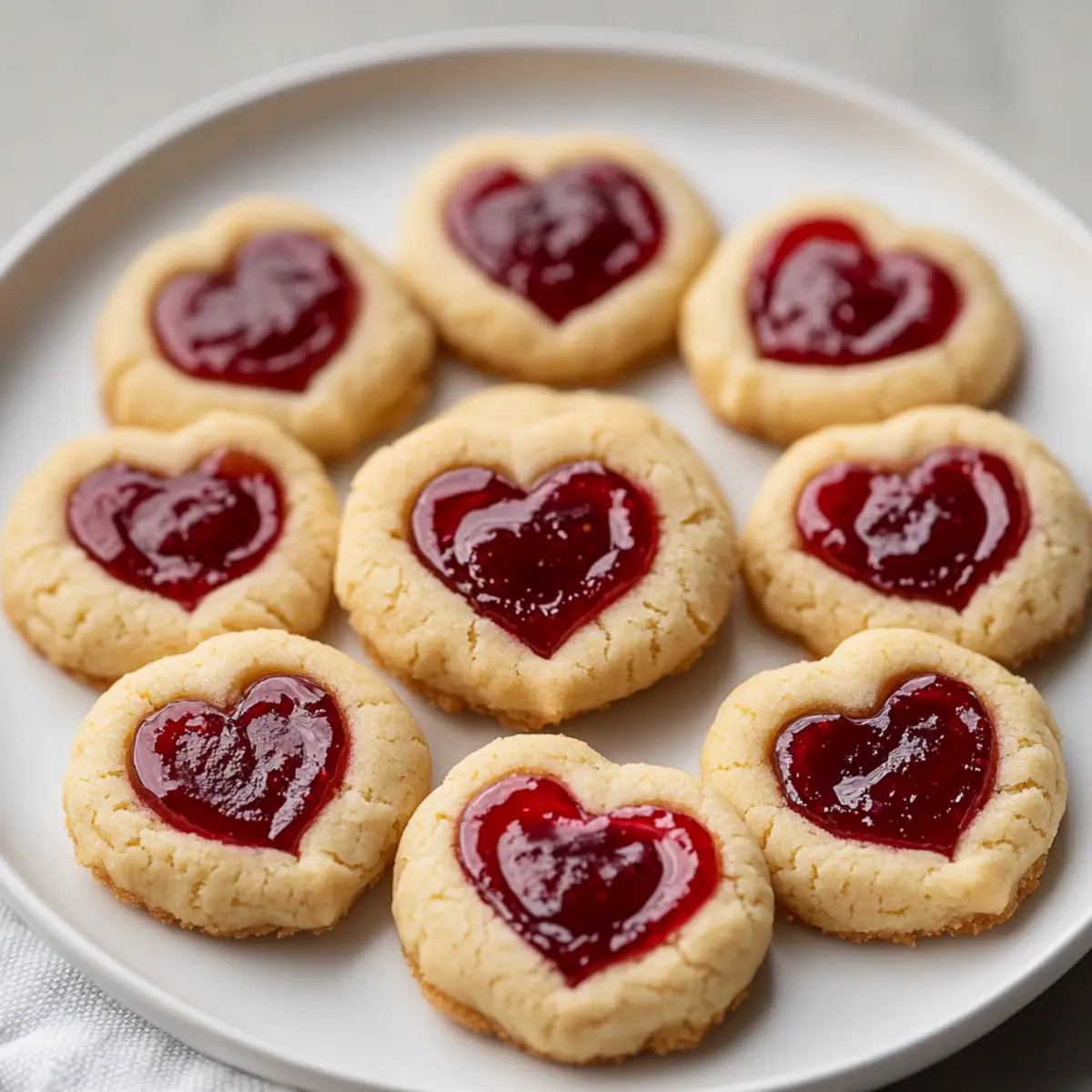 Thumbprint Heart Cookies with Jam Filling Recipe