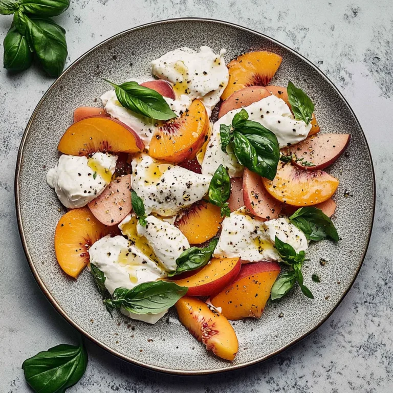 10-Minute Peach & Burrata Salad: A Refreshing Delight