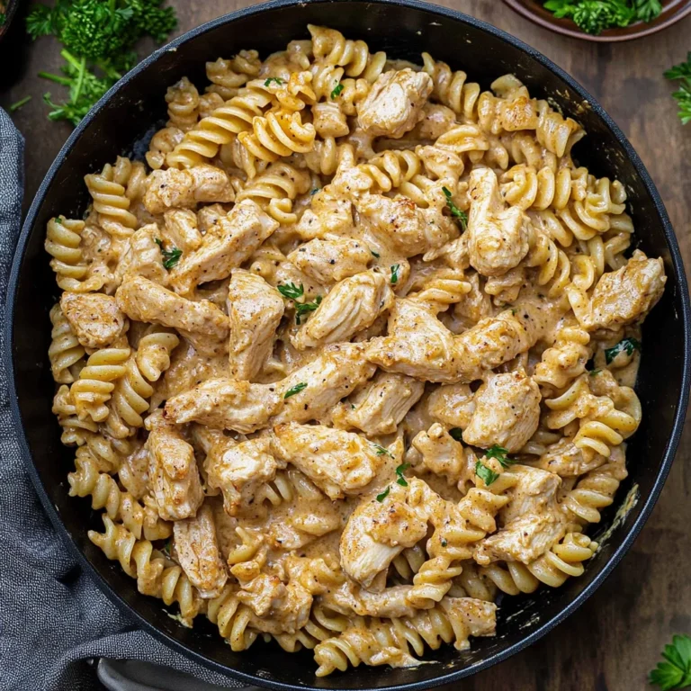 Cheesy Cajun Garlic Chicken Rotini Skillet Recipe: Irresi…