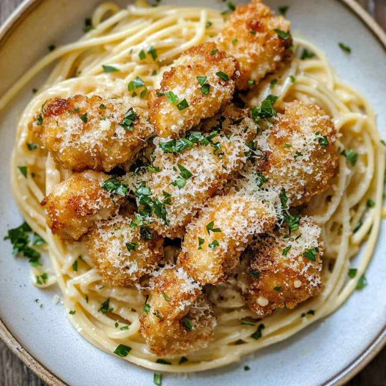Garlic Butter Chicken Bites with Creamy Parmesan Pasta: A…