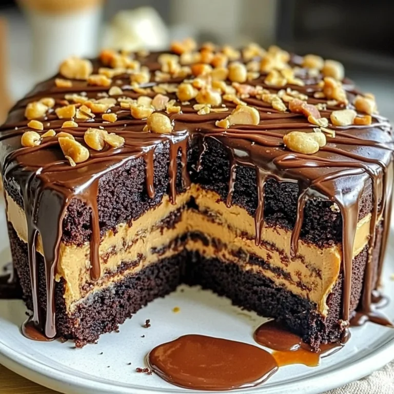 Heavenly Chocolate Peanut Butter Ooey Gooey Cake: Indulge…